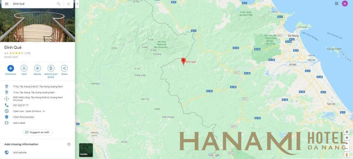 Kinh Nghiệm Đi Phượt đỉnh Quế - Tây Giang chi tiết nhất 2 bản đồ đỉnh quế tây giang