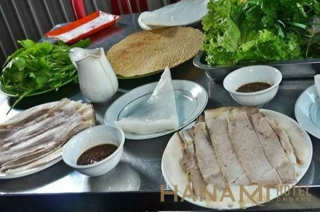 Top 9 Pork Girdle-cake Roll Restaurants in Da Nang 6 Bánh tráng cuốn thịt heo bà Hường Đà Nẵng