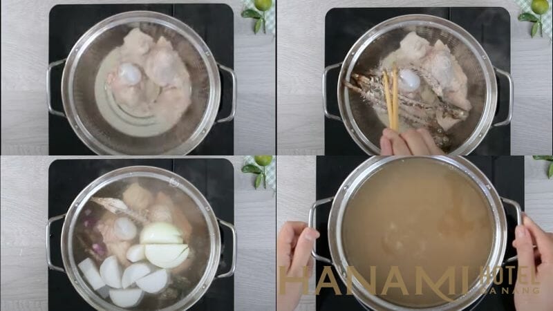 nấu nước dùng Bánh canh cá nục Đà Nẵng
