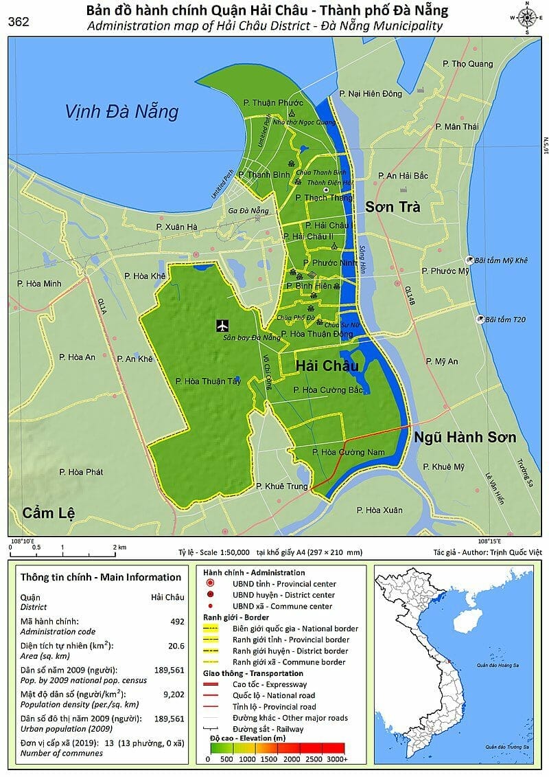 Bản đồ Đà Nẵng Quận Hải Châu