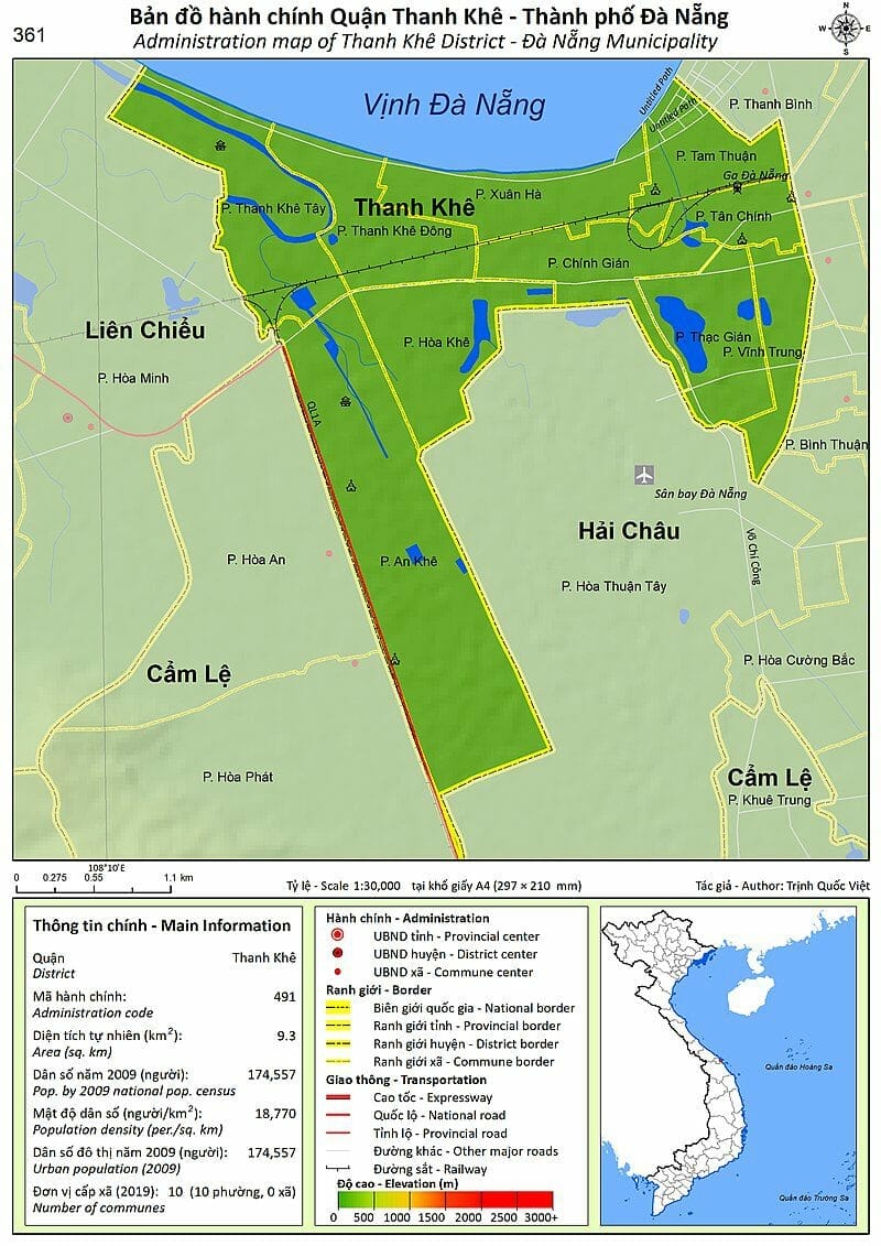 Bản đồ Đà Nẵng Quận Thanh Khê