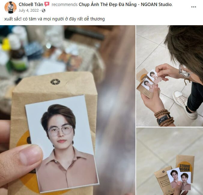 Chụp ảnh thẻ đẹp Đà Nẵng - Gợi ý 10 địa chỉ đáng ghé nhất 4 Nguồn: Hình ảnh đánh giá Ngoan Studio trên Fanpage