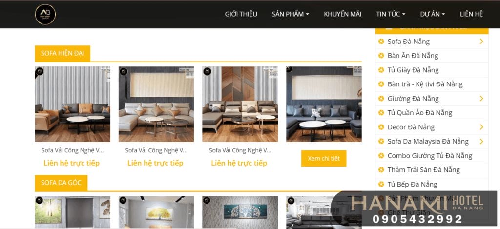 cửa hàng sofa Đà Nẵng
