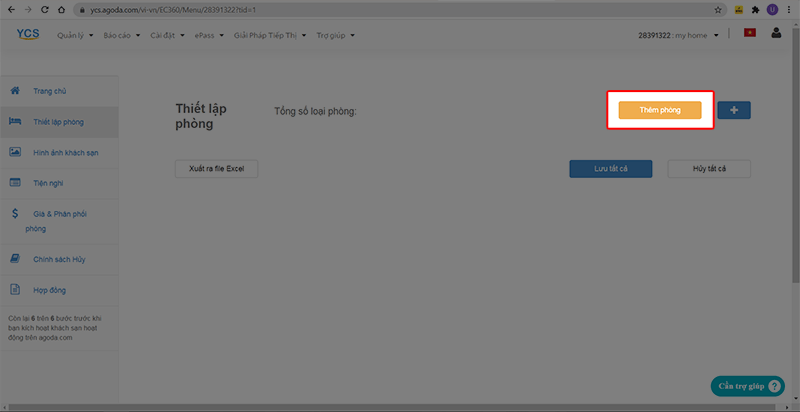 Hướng dẫn đăng ký bán phòng trên agoda.com