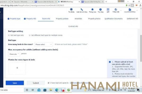 Hướng dẫn đăng ký bán phòng trên ctrip.com