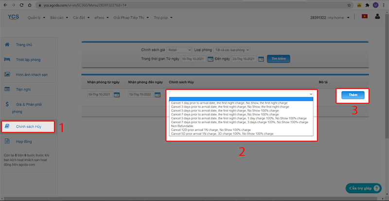 Hướng dẫn đăng ký bán phòng trên agoda.com