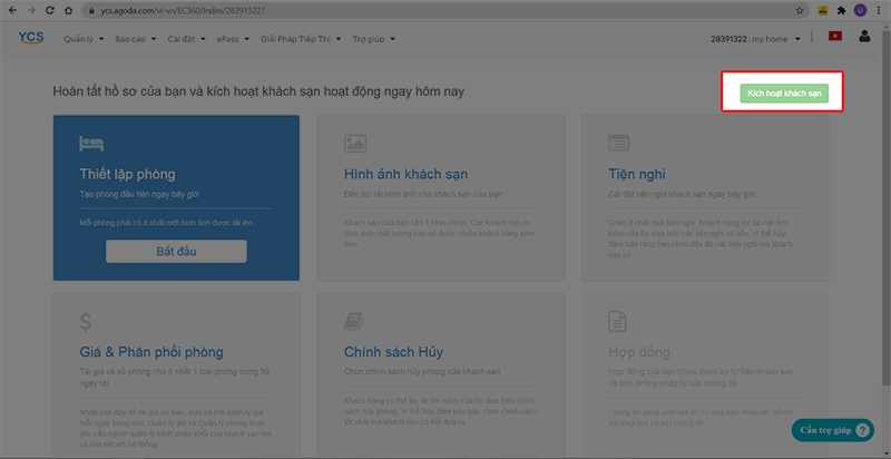 Hướng dẫn đăng ký bán phòng trên agoda.com