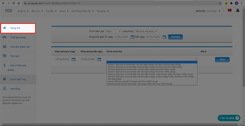 Hướng dẫn đăng ký bán phòng trên agoda.com