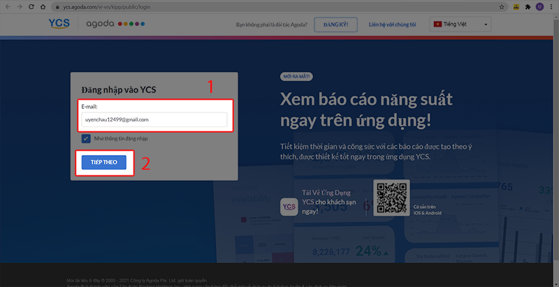 Hướng dẫn đăng ký bán phòng trên agoda.com