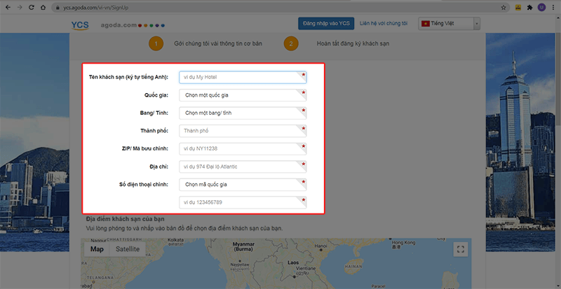 Hướng dẫn đăng ký bán phòng trên agoda.com