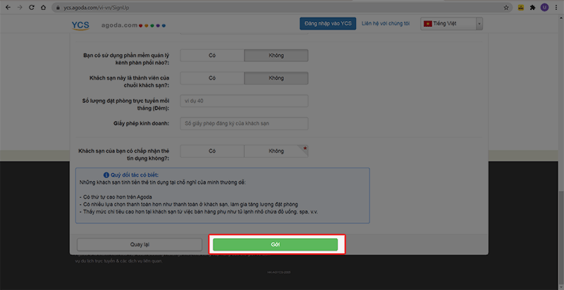 Hướng dẫn đăng ký bán phòng trên agoda.com