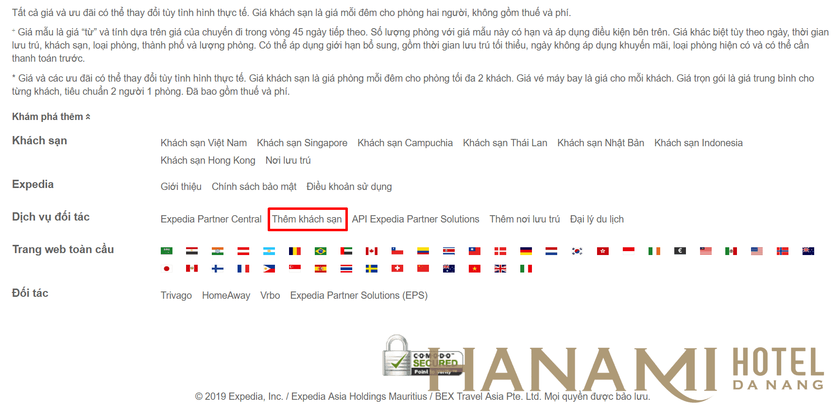  Hướng dẫn đăng ký bán phòng trên expedia.com