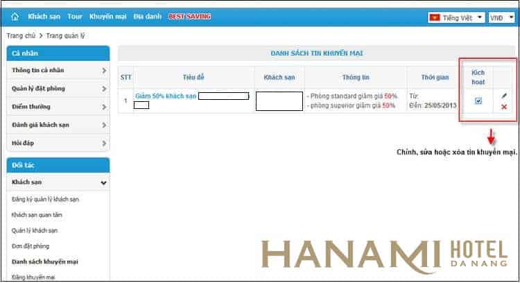 Hướng dẫn đăng ký bán phòng trên Mytour 7 Mytour