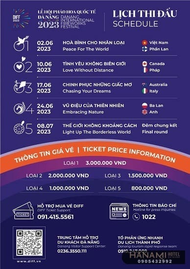 Top ideal places to enjoy Danang International Fireworks Festival 2023 (DIFF 2023)