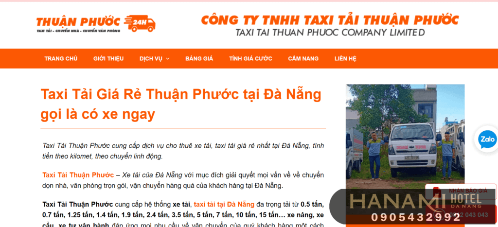 dịch vụ xe chuyển nhà Đà Nẵng
