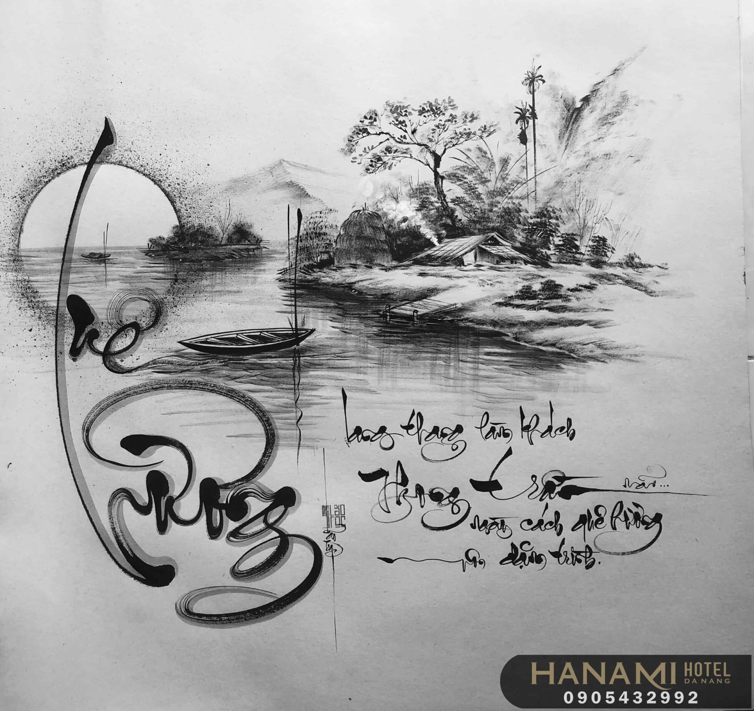 Tranh thư pháp Đà Nẵng 