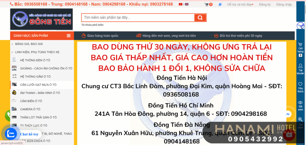 phụ tùng ô tô Đà Nẵng