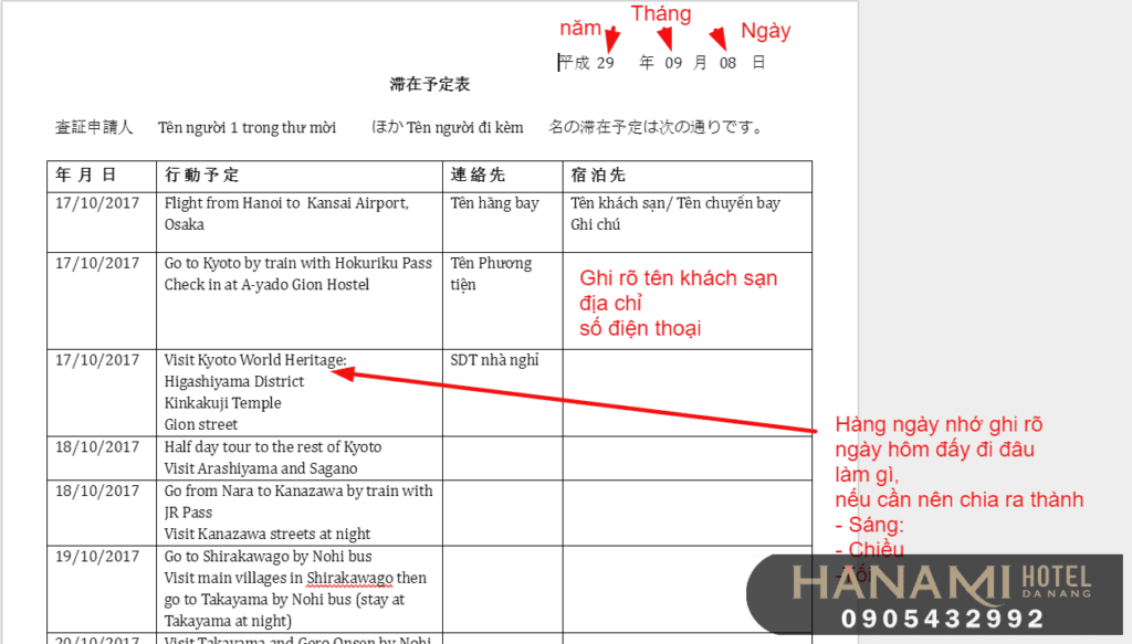 xin visa du lịch Nhật Bản tự túc