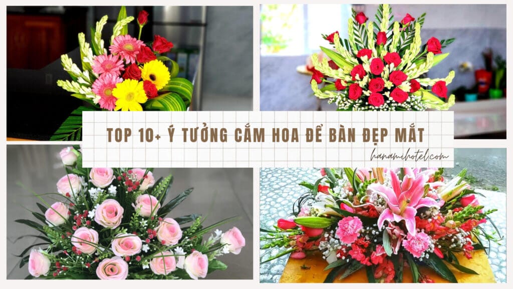 cắm hoa để bàn