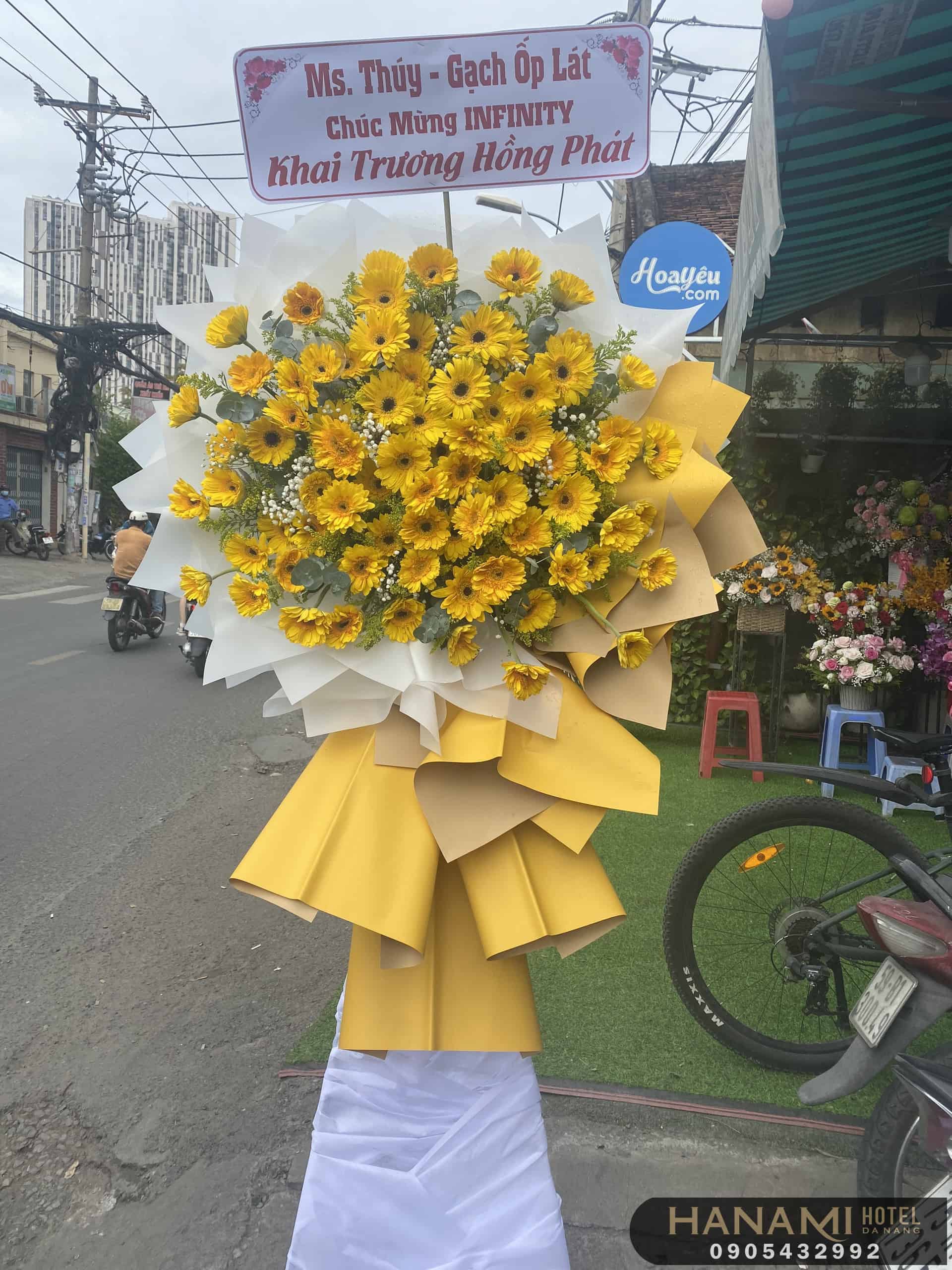 Các lẵng hoa khai trương đẹp