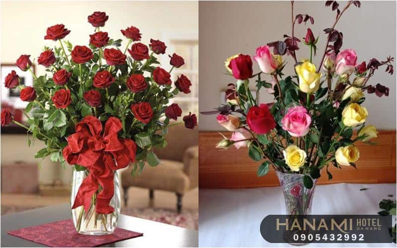 cách cắm hoa hồng đẹp