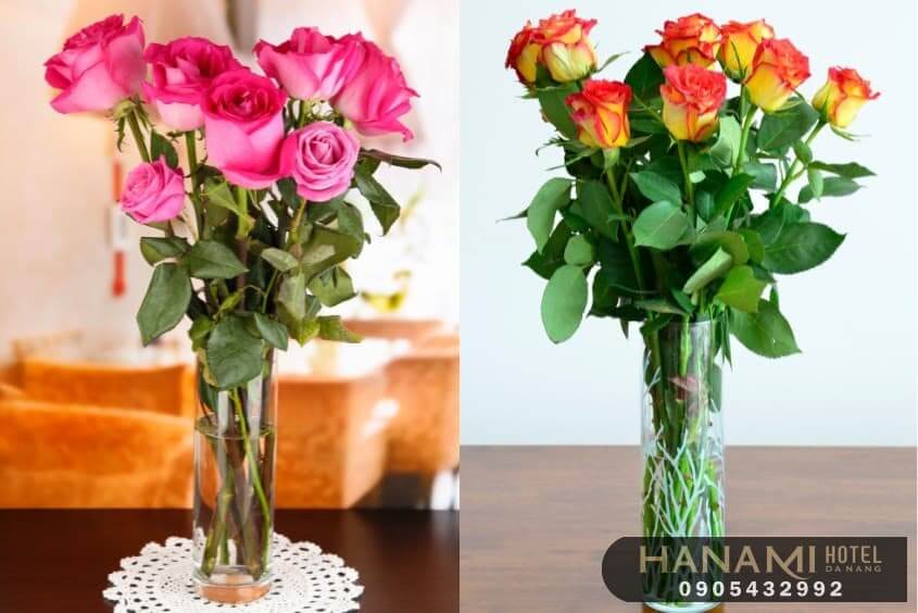 cách cắm hoa hồng đẹp