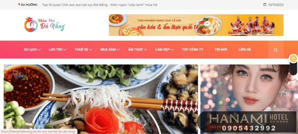 trang web ẩm thực Đà Nẵng 