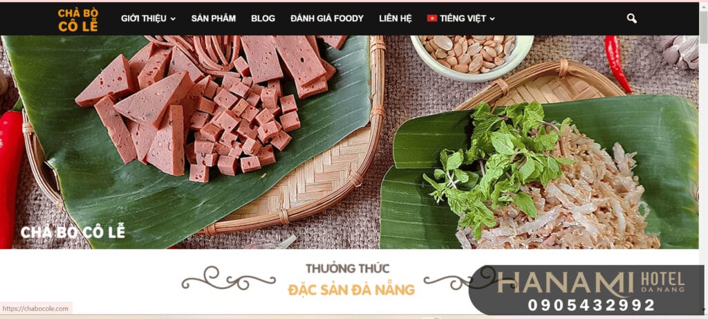 trang web ẩm thực Đà Nẵng 