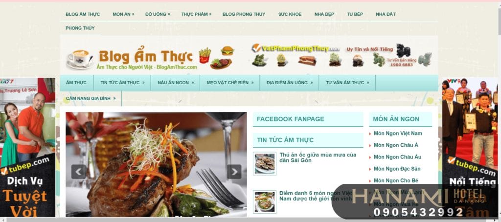 trang web ẩm thực Đà Nẵng 
