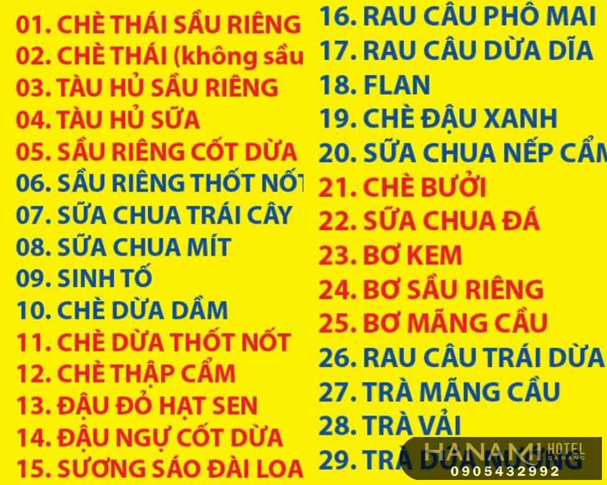 Khám Phá Quán Chè Thái Nana Hải châu Đà nẵng Được Các Bạn Trẻ Yêu Thích 4 chè Thái Nana Hải Châu Đà Nẵng