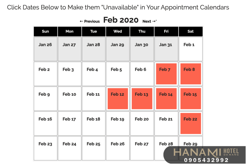 Blackout dates là gì
