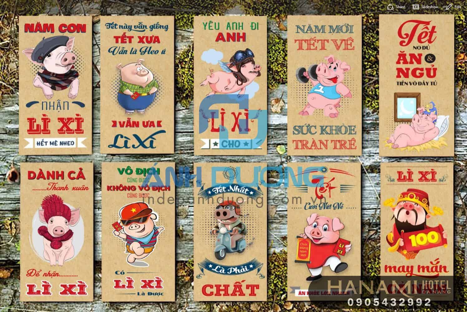 in bao li xì tại Đà Nẵng